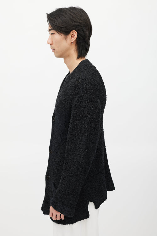 Issey Miyake Black Texrured Cardigan