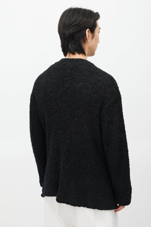 Issey Miyake Black Texrured Cardigan