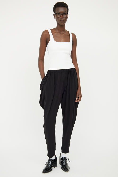 Issey Miyake Black Pleated Skinny Pant