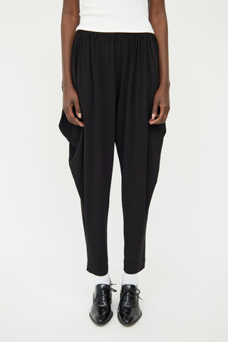 Issey Miyake Black Pleated Skinny Pant