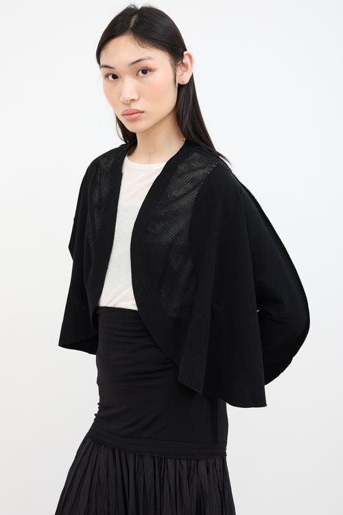 Issey Miyake Fete Black Cropped Cardigan