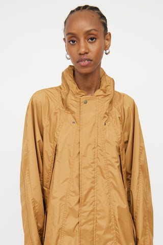 Issey Miyake Caramel Hooded Rain Jacket