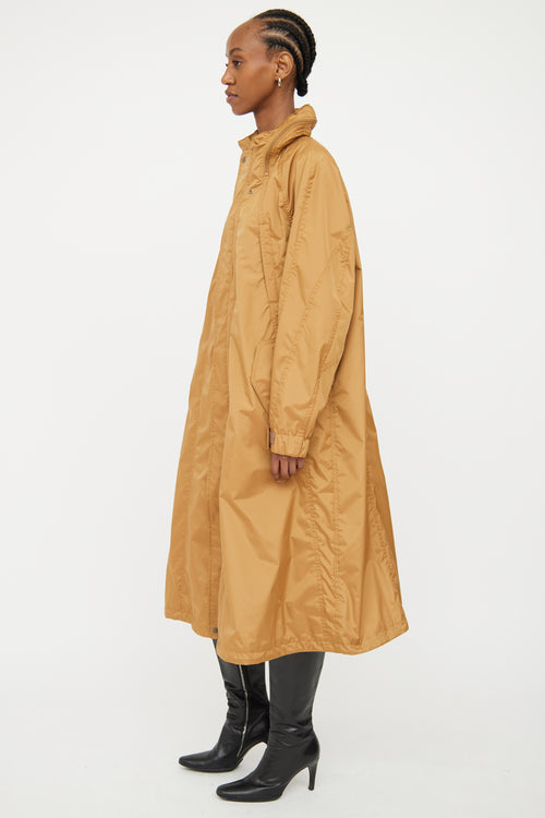 Issey Miyake Caramel Hooded Rain Jacket