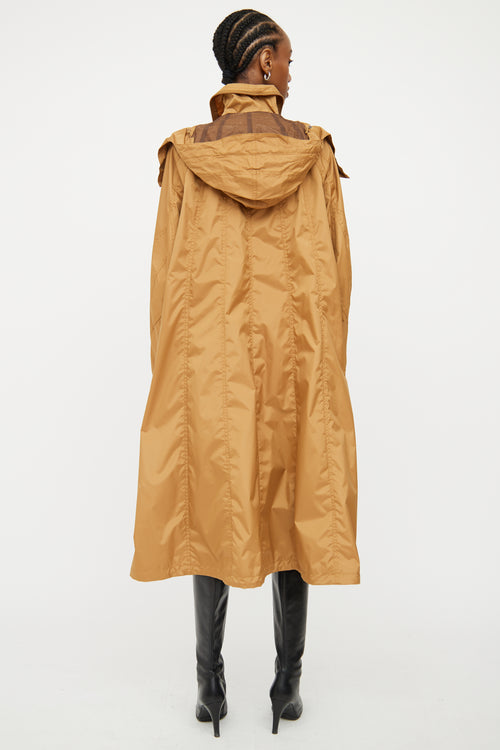 Issey Miyake Caramel Hooded Rain Jacket