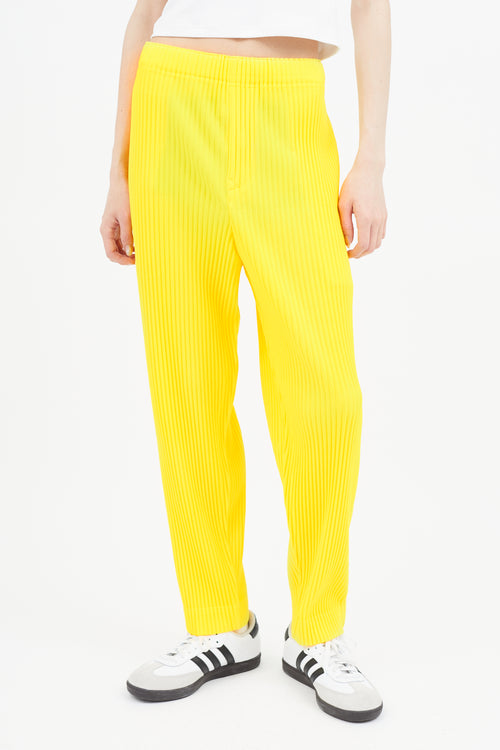 Issey Miyake Homme Plisse Yellow Pleated Pant