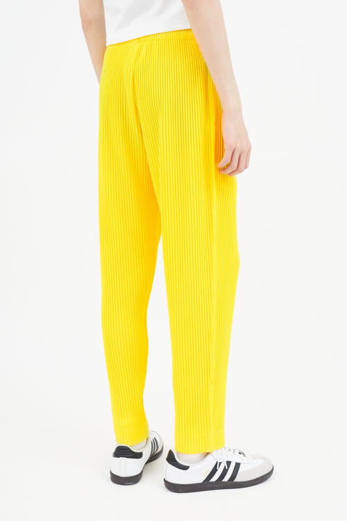 Issey Miyake Homme Plisse Yellow Pleated Pant