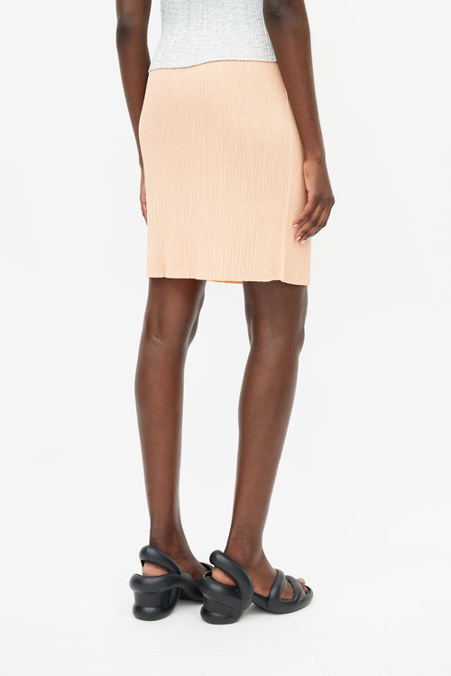 Issey Miyake Orange Plisse Skirt