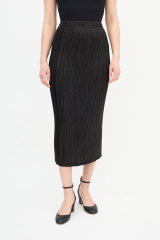 Issey Miyake Pleated Midi Skirt