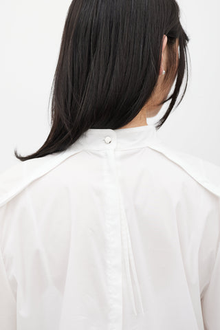 Issey Miyake White Puffed Sleeve Shirt