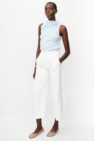 Issey Miyake White Wide Leg Trouser