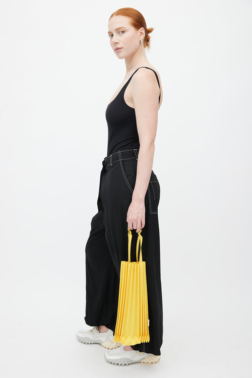 Issey Miyake me Yellow Trunk Pleat Bag