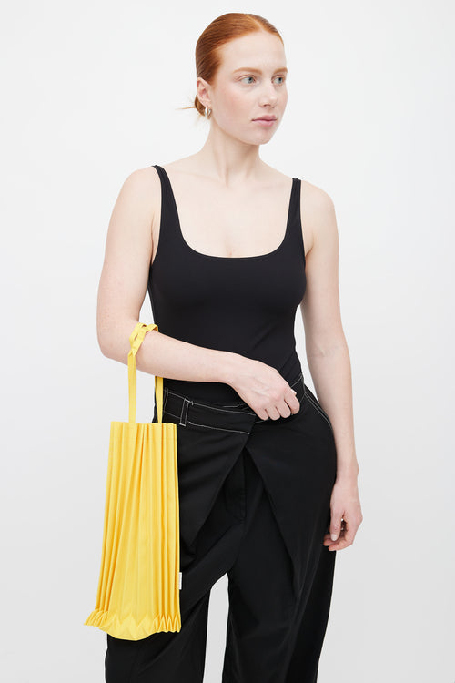 Issey Miyake me Yellow Trunk Pleat Bag