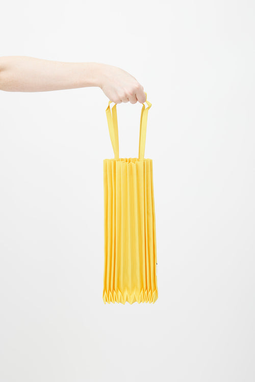 Issey Miyake me Yellow Trunk Pleat Bag