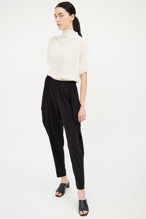 Issey Miyake Black Draped Pant