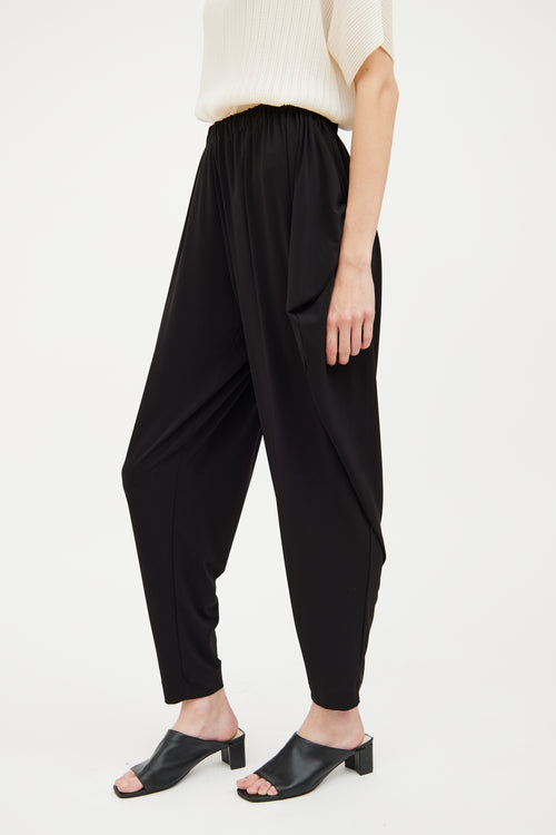 Issey Miyake Black Draped Pant