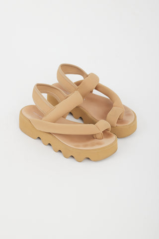 Issey Miyake X UN Brown Neoprene Sandal