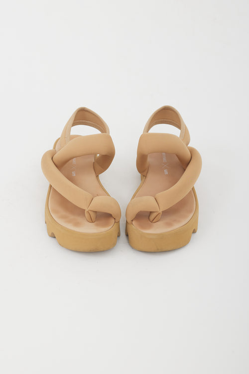 Issey Miyake X UN Brown Neoprene Sandal