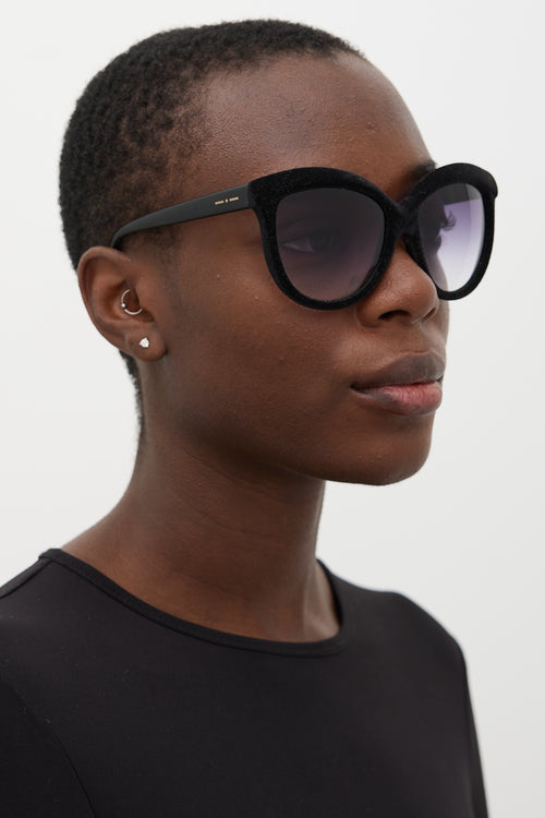 Italia Independent Black Velvet 092V/009 Tapered Sunglasses