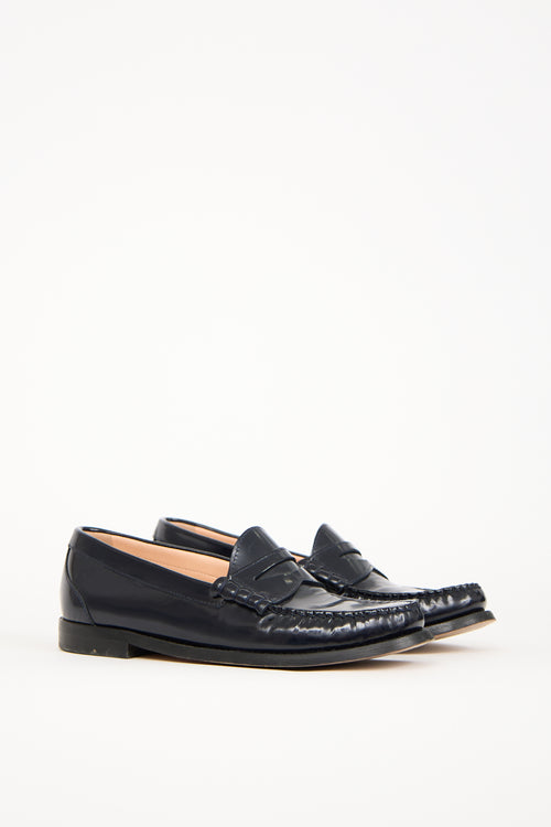 J. Crew Black Leather Winona Penny Loafer