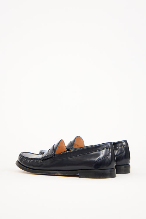 J. Crew Black Leather Winona Penny Loafer