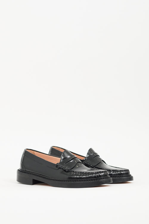 J.Crew Black Patent Leather Winona Penny Loafer