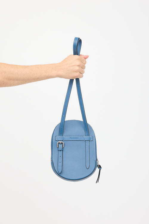 JW Anderson Blue Leather Medium Cap Crossbody Bag