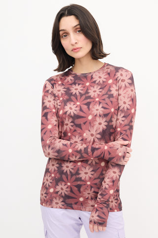 Jacquemus Brown Floral La Seconde Peau T-Shirt