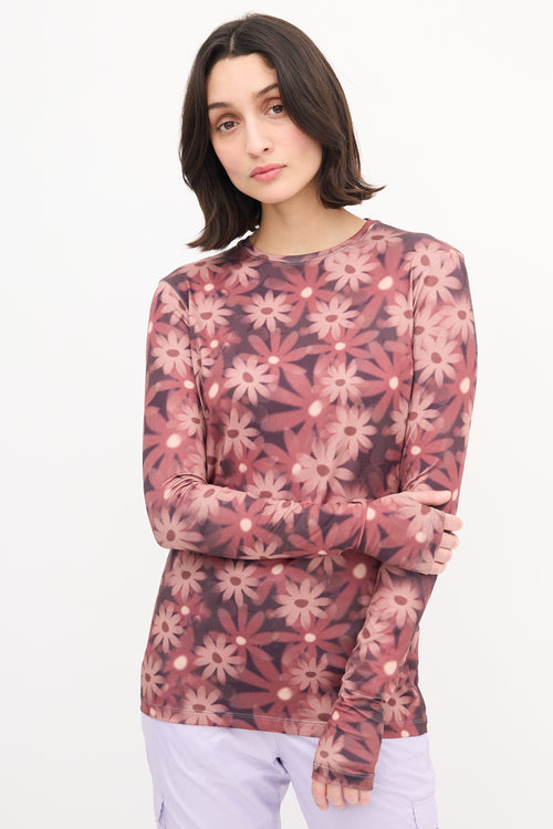 Jacquemus Brown Floral La Seconde Peau T-Shirt