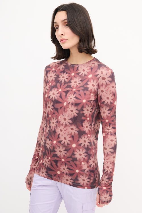 Jacquemus Brown Floral La Seconde Peau T-Shirt