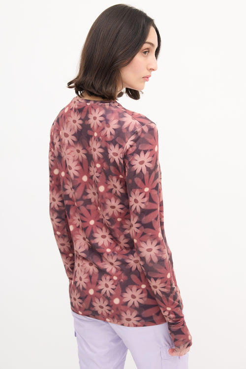 Jacquemus Brown Floral La Seconde Peau T-Shirt