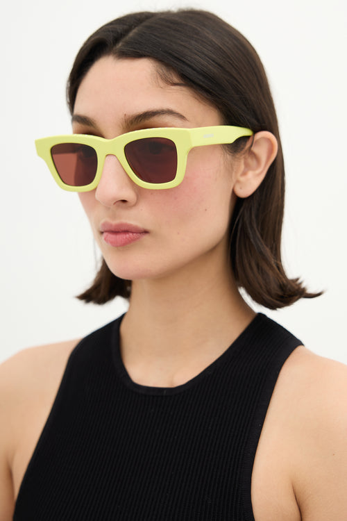 Jacquemus Neon Yellow Nocio Sunglasses