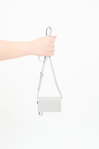 Jacquemus Grey Leather Le Porte Azur Crossbody Bag