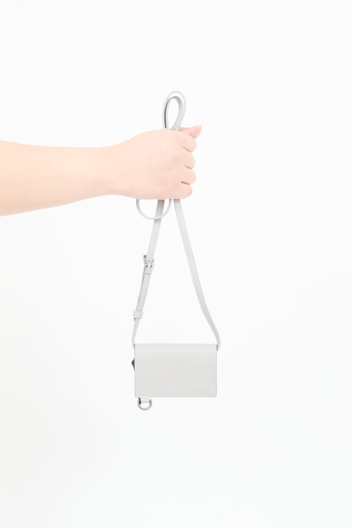 Jacquemus Grey Leather Le Porte Azur Crossbody Bag