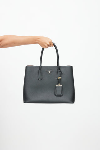 Prada Black Saffiano Leather Double Bag