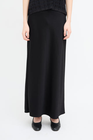 Jason Wu Black Satin Midi Skirt