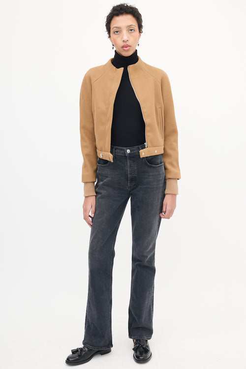 Jason Wu Brown Mock Neck Jacket