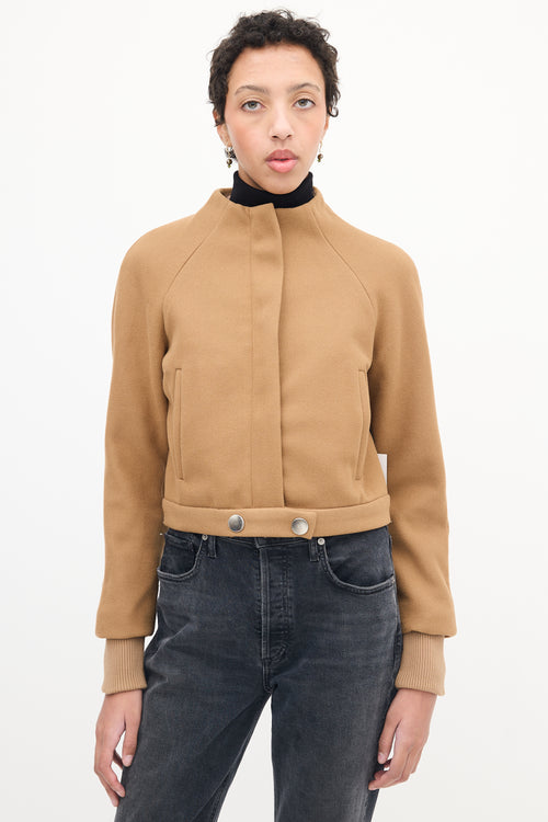 Jason Wu Brown Mock Neck Jacket