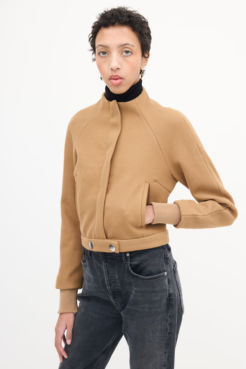 Jason Wu Brown Mock Neck Jacket