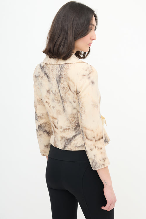 Giambattista Valli Printed Belted Blazer