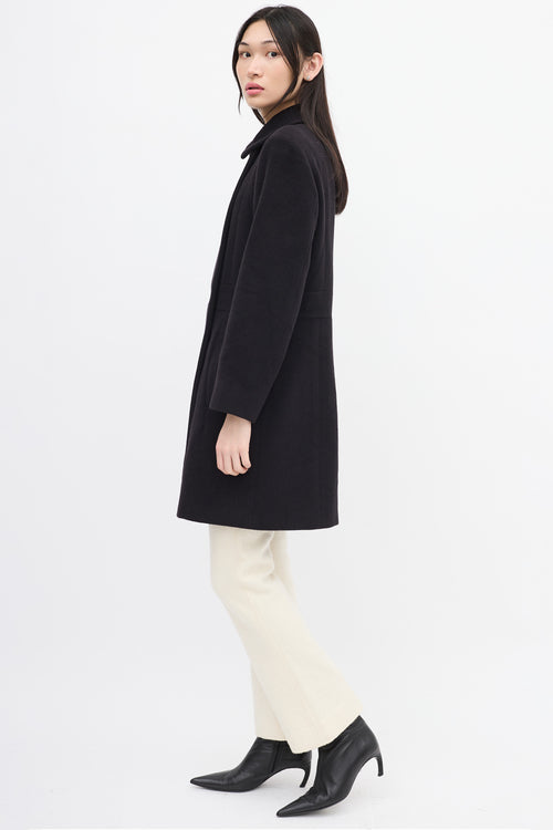 Jil Sander Black Wool Double Breasted Coat