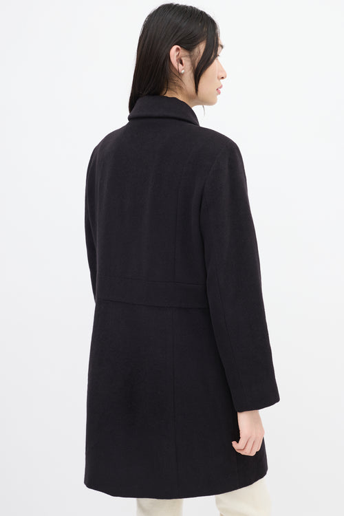 Jil Sander Black Wool Double Breasted Coat