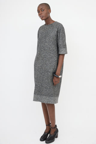 Jil Sander Wool Boucle Dress