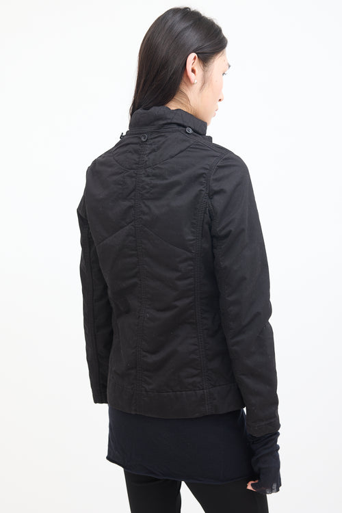 JNBY Black Cotton Detachable Hood Jacket