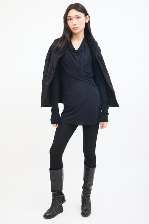 JNBY Black Cotton Detachable Hood Jacket