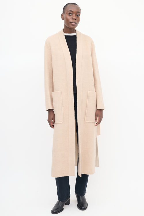 Joseph Beige Wool Belted Coat