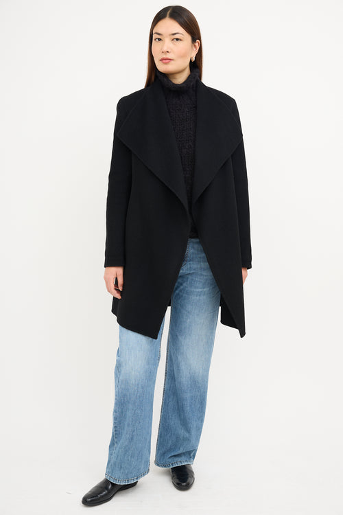 Joseph Black Double Cashmere Lisa Long Coat