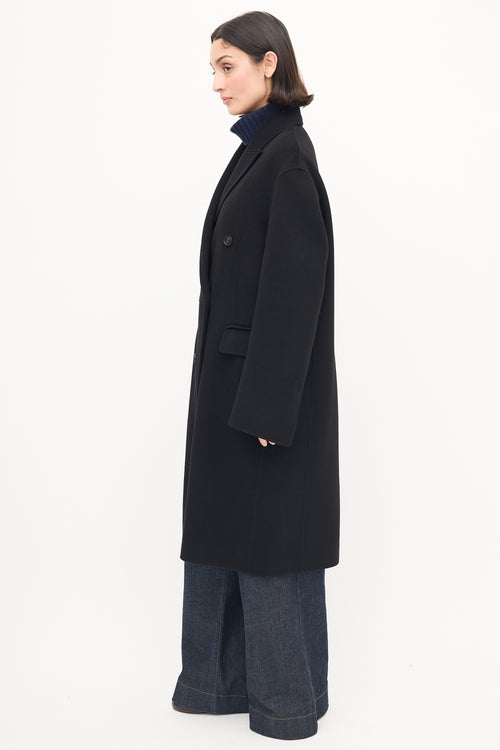 Joseph Black Wool Carles Double Face Coat