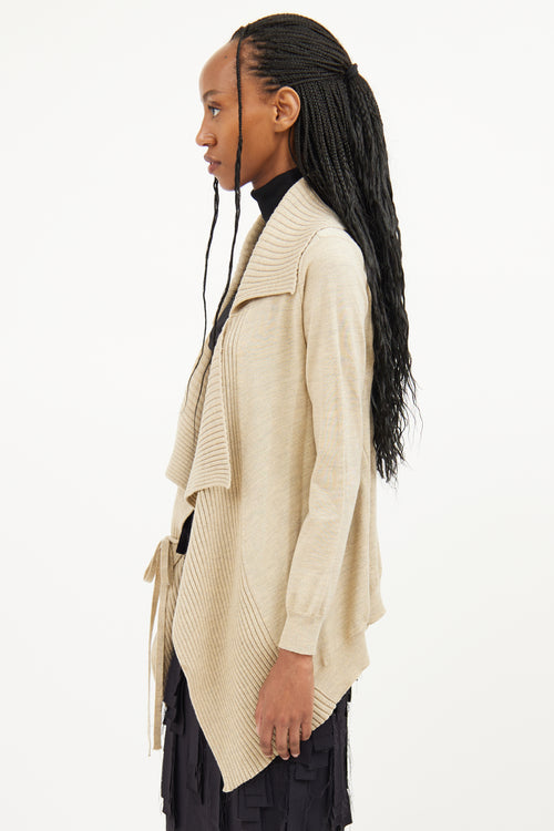 Jean Paul Gaultier Beige Knit Long Sleeve Cardigan