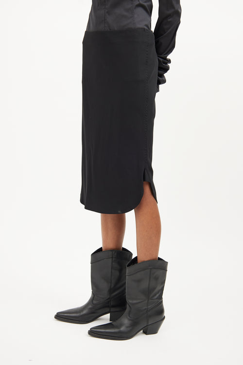 Jean Paul Gaultier Black Stitch Detail Skirt