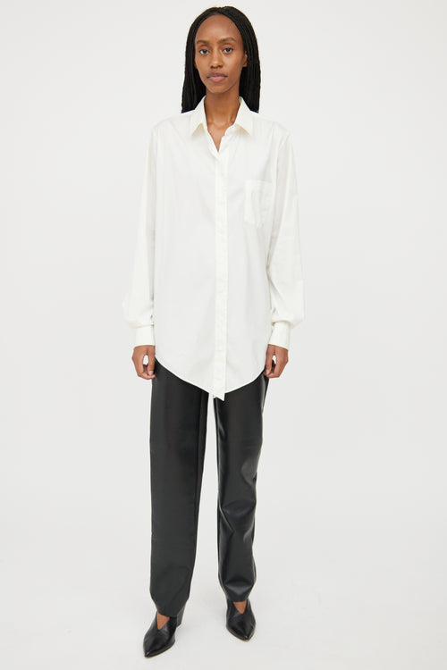 Jean Paul Gaultier Cream High Low Shirt